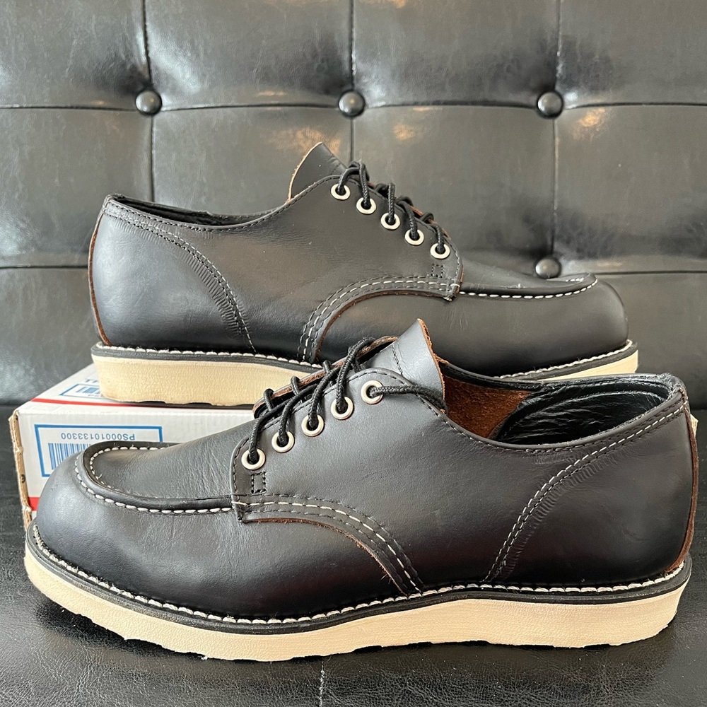 Red Wing 8090 Oxford Black Featherstone‎ Leather Sz 9D Made in USA